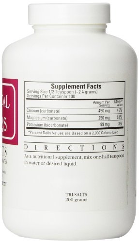 Ecological Formulas Tri-Salts 200g - Mineral Salt Supplement by Cardiovascular Research Avelisse