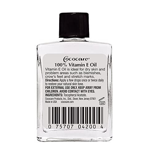 COCOCARE 100% Pure Vitamin E Oil - Moisturizing & Nourishing Skin and Hair Oil, 1 Fl Oz - görsel 4