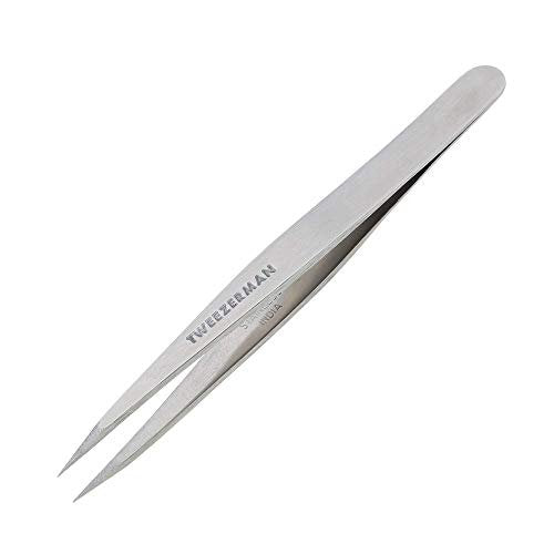 Tweezerman Stainless Steel Point Tweezer – Precision Point Tweezer for Fine Hair Removal (Assorted Colors) Avelisse
