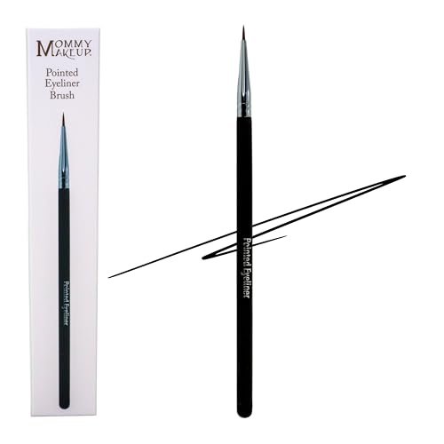 Pointed Eyeliner Brush - Ultra Fine Premium Synthetic Vegan Bristles, Precision Gel Eye Liner Brush for Easy & Flawless Application, Cruelty Free by Mommy Makeup Avelisse