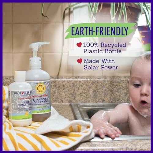 California Baby Super Sensitive Hair Conditioner - Fragrance Free, 100% Plant-Based, 8.5 oz Avelisse