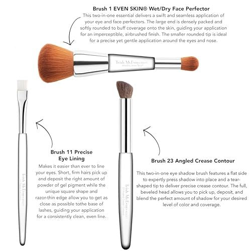 Trish McEvoy Brush 11 Precise Eye Lining Brush – Flat Edge Synthetic Eyeliner Brush for Sharp, Razor-Thin Lines - görsel 4