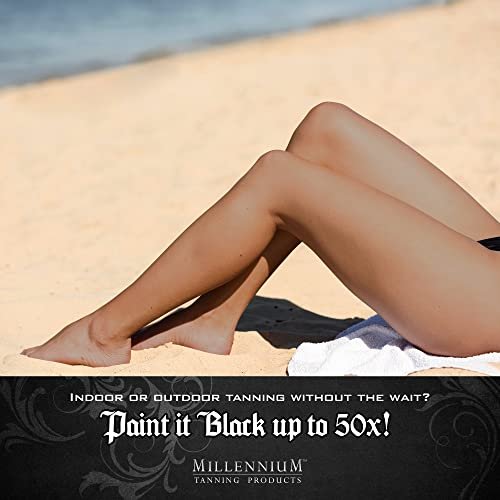 Millennium Tanning Paint It Black 50x Dark Tanning Bed Lotion, 13.5 fl oz - Extreme Indoor Tanning Accelerator Avelisse