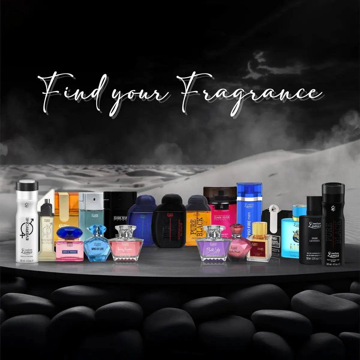 Creation Lamis Pure Black Eau de Toilette 3.3 oz – Sophisticated Fragrance for Men Avelisse