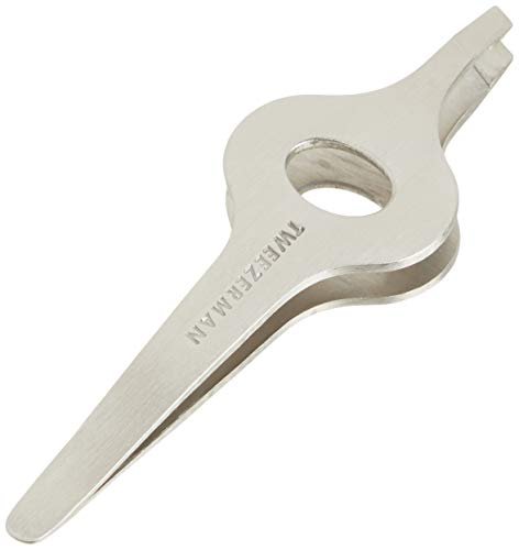 Tweezerman Wide Grip Slant Tweezer – Precision Stainless Steel Tweezers for Expert Eyebrow Grooming Avelisse