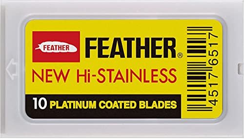 Feather Hi-Stainless Double Edge Razor Blades – 10 Count Pack for Precision Shaving - görsel 14