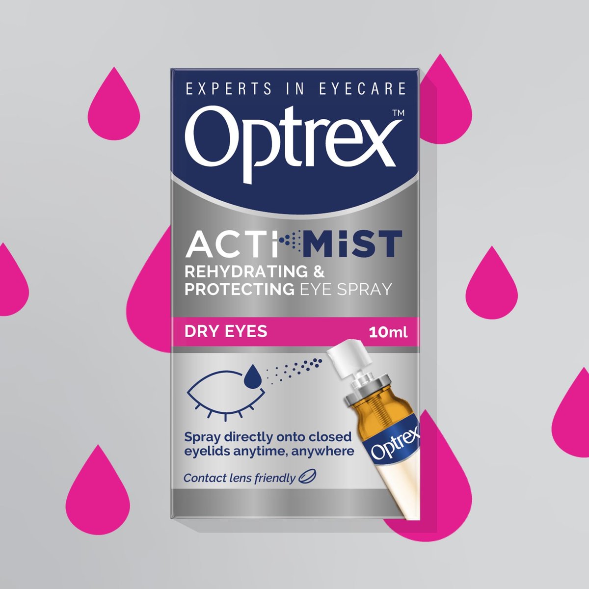 Optrex ActiMist 2in1 Eye Spray for Dry & Irritated Eyes – 10ml (0.34 Fl Oz) Avelisse