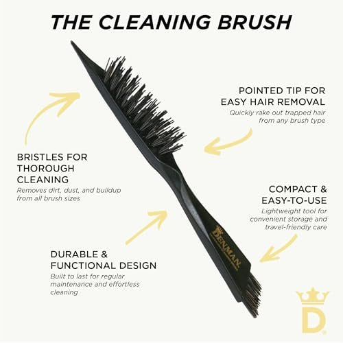 Denman DBC1 Hairbrush Cleaning Brush - Effortless Hairbrush Cleaner for All Brush Types Avelisse