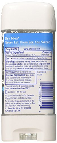 Dry Idea Clear Gel Antiperspirant/Deodorant, Powder Fresh - 3 oz - görsel 4