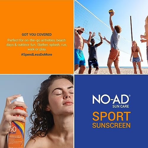 NO-AD Sport Sunscreen Lotion, SPF 50, 16 oz - High Protection for Active Lifestyles Avelisse
