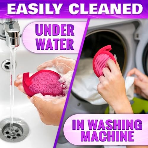2 in 1 Face Scrub Pads - Washable Microfiber Exfoliating Face Cloth, Reusable Makeup Remover Pads for Eyes, Lips & Neck (3 Pack) - görsel 18