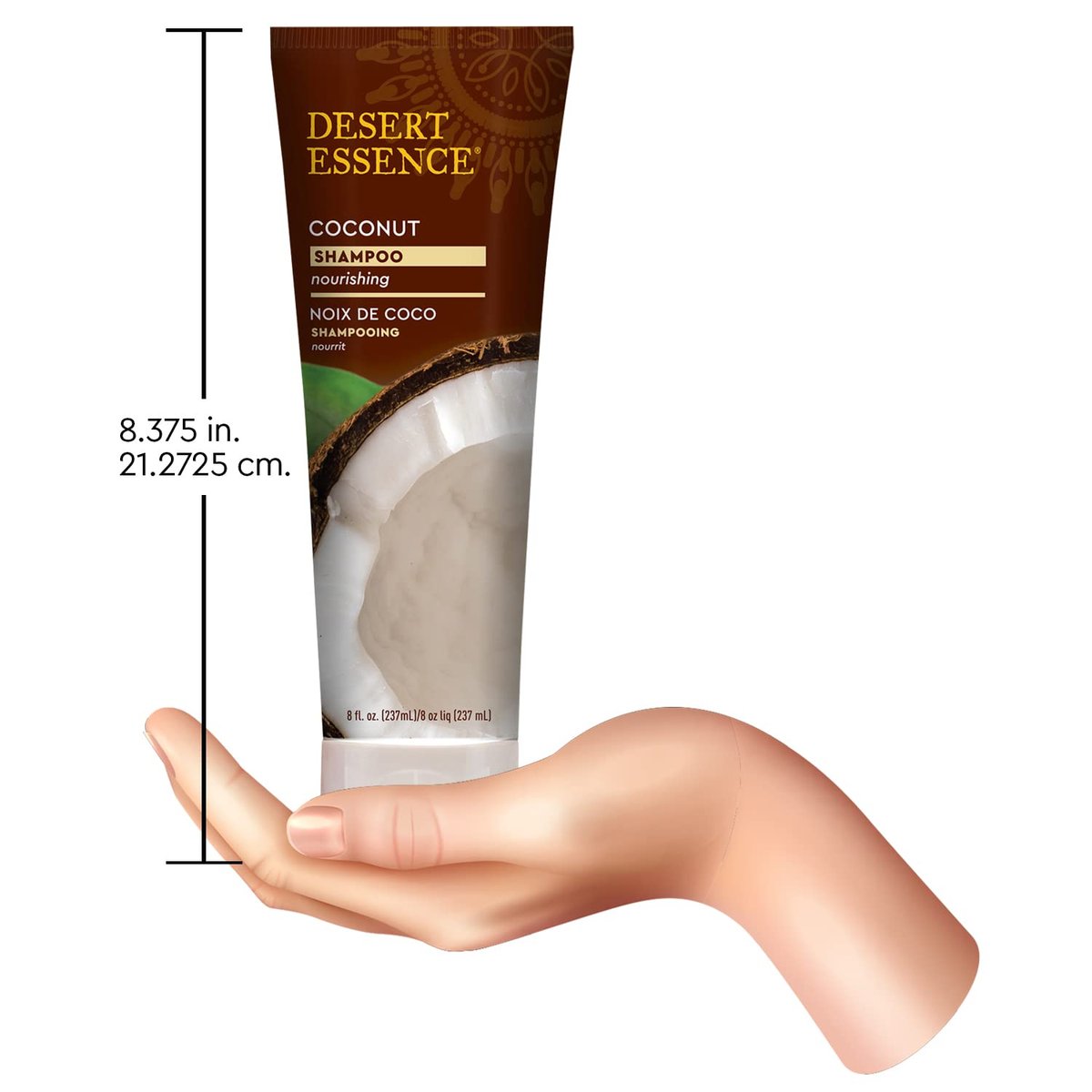 Desert Essence Coconut Shampoo - Nourishing Dry Hair with Coconut Oil, Shea Butter & Hemp Oil, 8 fl oz - görsel 12