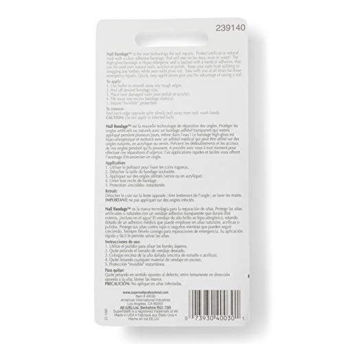 Nail Tek Super Nail Nail Bandage Instant Nail Repair – 30 Count Clear Patches - görsel 4