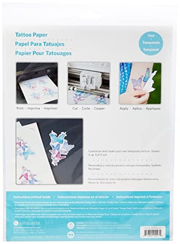 Silhouette Media-Tattoo Temporary Tattoo Paper – 8.5x11 Inches, Basic - görsel 6