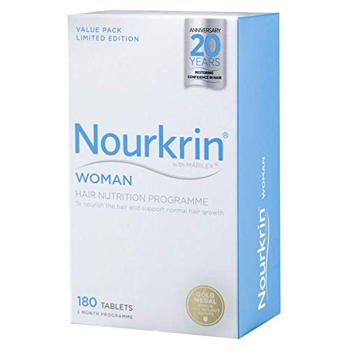Nourkrin Woman Hair Growth Supplement - 180 Tablets for Thicker, Fuller Hair Avelisse