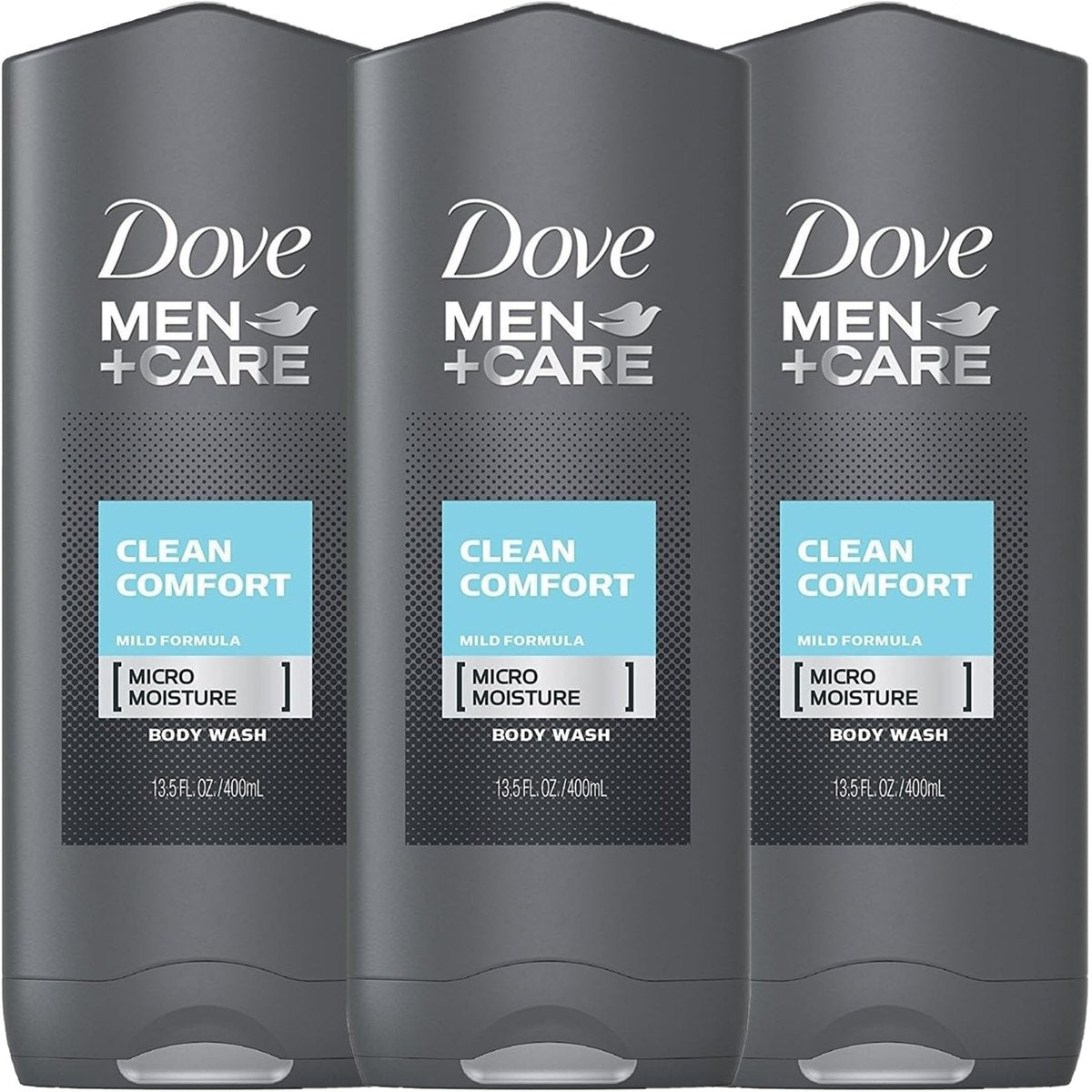 Dove Men+Care Clean Comfort Body & Face Wash – 13.5 oz (Pack of 3) - görsel 2