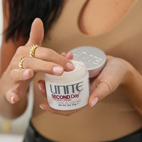 UNITE Hair SECOND Day Weightless Finishing Cream – 2 Oz – Lived-In Texture & Frizz Control with UV & Thermal Protection Avelisse