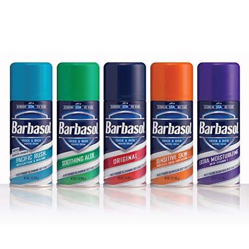 Barbasol Pacific Rush Thick and Rich Shaving Cream, 7 oz (Pack of 6) – Refreshing Menthol Scent Avelisse