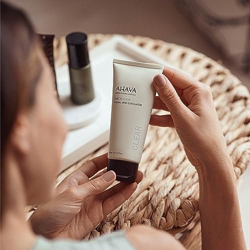 AHAVA Time To Clear Facial Mud Exfoliator – Gentle Dead Sea Mud Scrub for Radiant Skin, 3.4 Fl Oz - görsel 14