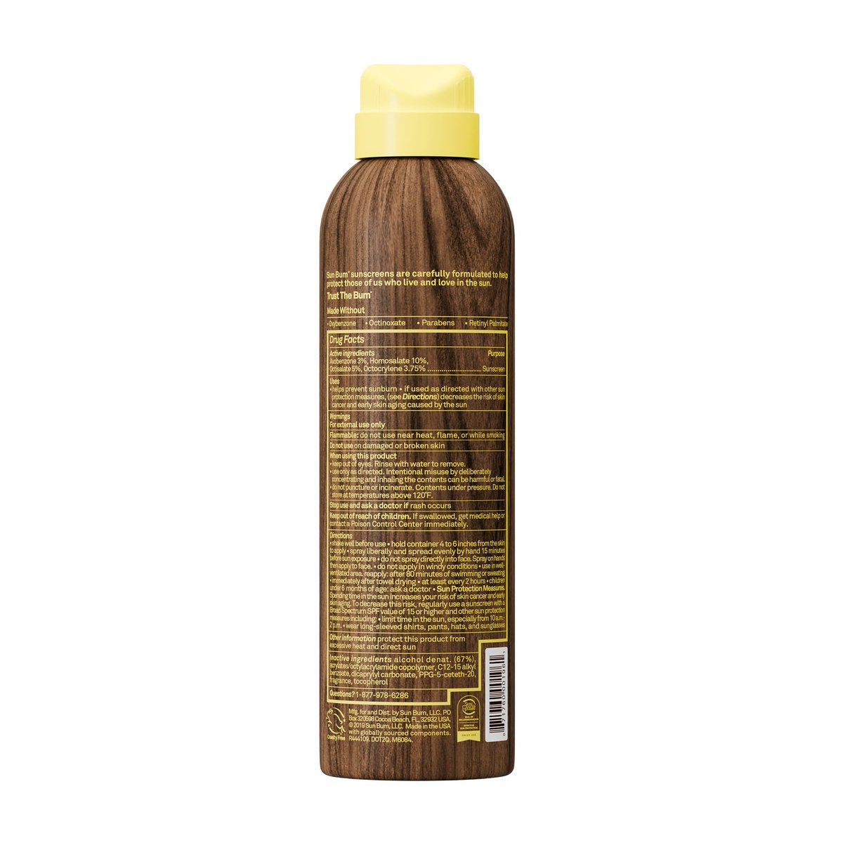 Sun Bum Original SPF 30 Sunscreen Body Spray - Broad Spectrum Moisturizing Sunscreen with Vitamin E - Hawaii 104 Act Compliant (Made without Octinoxate & Oxybenzone) - 6 oz - görsel 10