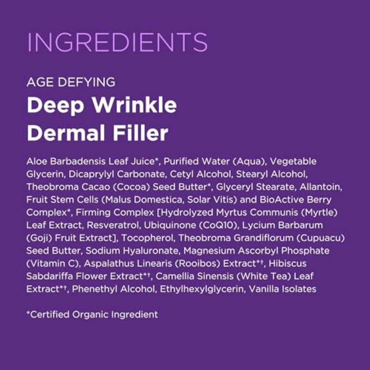Andalou Naturals Deep Wrinkle Dermal Filler with Aloe Vera - 0.6 Fl Oz Avelisse