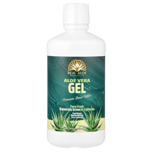 Real Aloe Aloe Vera Gel (32 fl oz) - Organic Inner Leaf Gel for Gut Health & Digestion, Aloin-Free, Made in USA Avelisse