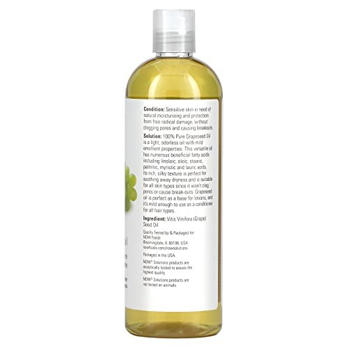 NOW Foods Grapeseed Oil - 16 oz. 2 Pack | Pure Carrier Oil for Skin, Hair & Body - görsel 4
