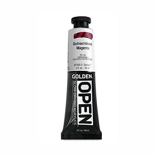 GOLDEN Open Acrylics - Quinacridone Magenta, 2 oz Tube - görsel 2