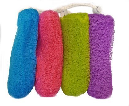 Aquasentials Exfoliating Mesh Soap Saver Pouch (4-Pack) - Assorted Colors - görsel 1