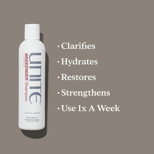 UNITE Hair WEEKENDER Shampoo – Gentle Clarifying Cleanser for Build-Up Removal & Shine Restoration – Non-Stripping Weekly Reset – 8 Fl Oz Avelisse