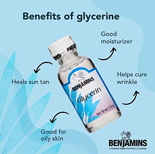 Benjamins Glycerin - Pure Vegetable Glycerin for Skin, Hair & DIY, 30ml (1 Fl Oz) - görsel 2