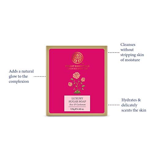 Forest Essentials Luxury Sugar Soap - Rose & Cardamom 125g - görsel 10
