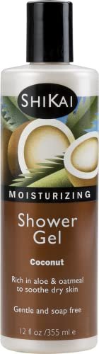 ShiKai Daily Moisturizing Shower Gel – Coconut, 12 oz | Soap-Free Gentle Body Wash with Aloe Vera & Oatmeal for Soft, Healthy Skin - görsel 2