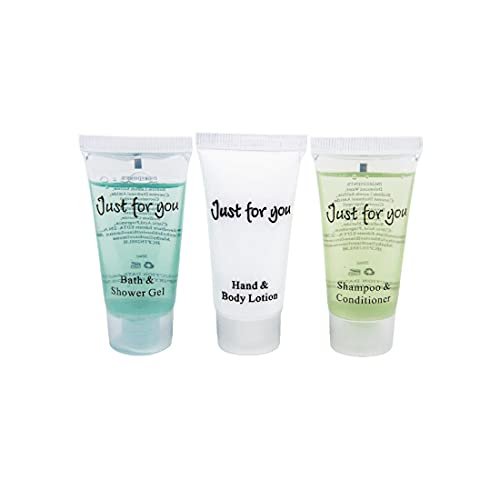 Travel Toiletries - Just for You Bath and Shower Gel 20ml (Pack of 100) - REACH Compliant Hotel Shower Gels, Pleasant Fragrance, Hotel or Home Use Avelisse