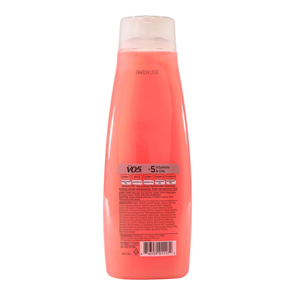 Alberto VO5 Moisture Milks Moisturizing Shampoo with Soy Milk & 5 Oils – Strawberries & Cream Scent, 15 oz - görsel 8