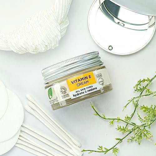 Dr. Organic Vitamin E Moisturising and Restoring Cream - Deeply Hydrates, Restores Natural Balance, Certified Organic, 50 mL Avelisse