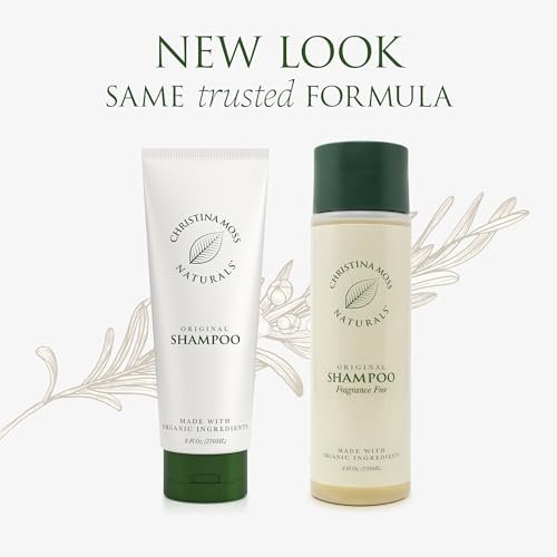 Christina Moss Naturals Unscented Shampoo - Natural & Organic, Sulfate-Free, Paraben-Free, Cruelty-Free, Vegan, 8 oz Avelisse