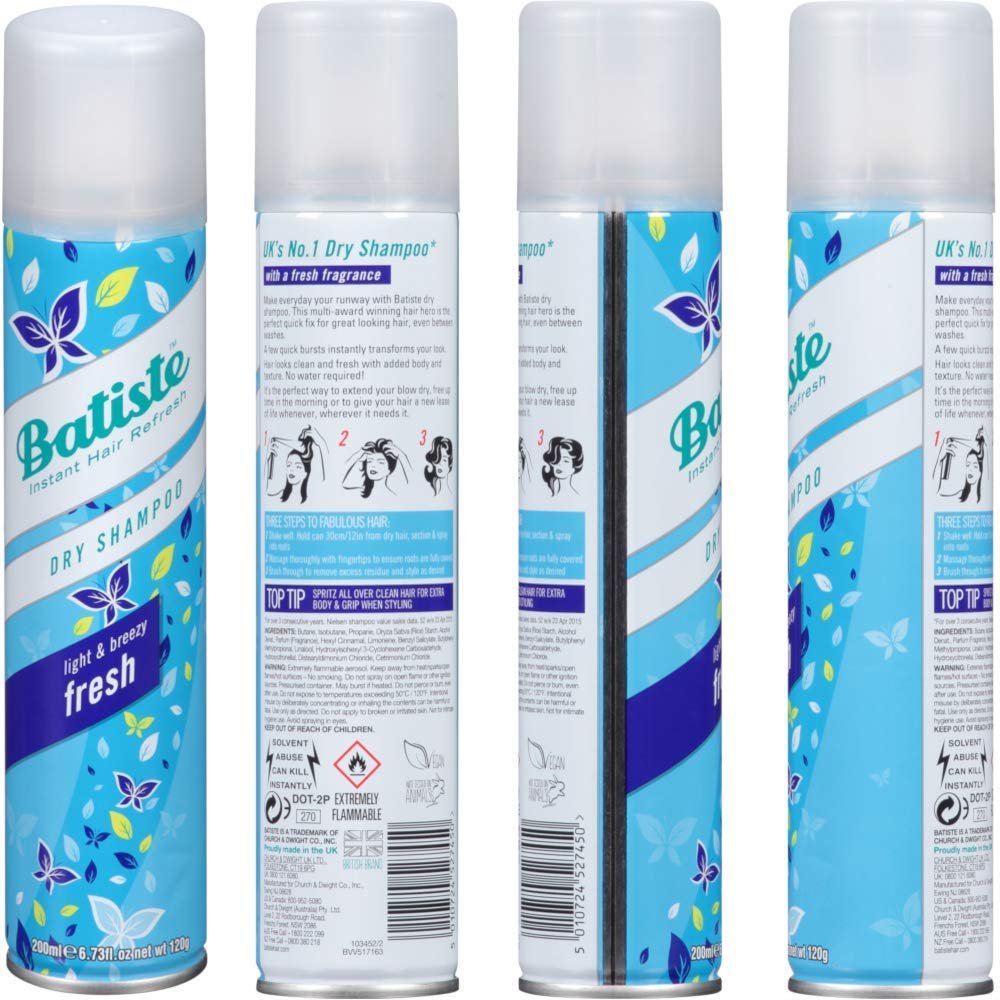 Batiste Dry Shampoo Fresh 6.73 oz (3-Pack) - Instant Clean, No Water Needed - görsel 6
