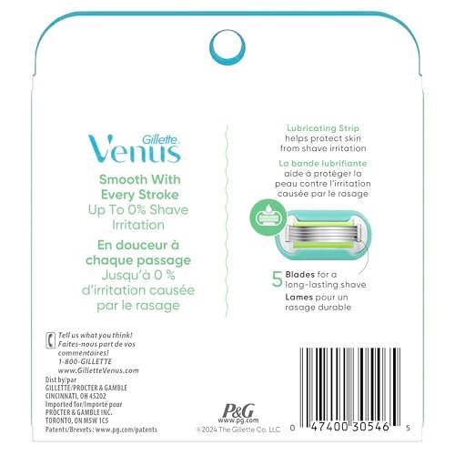 Gillette Venus Extra Smooth Women's Razor Blade Refills, 6 Count - Close, Smooth Shave Avelisse