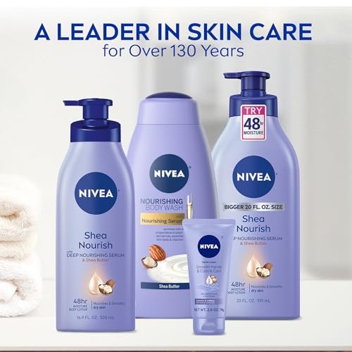 NIVEA Smooth Daily Moisture Body Lotion, Shea Butter, 16.9 oz (Pack of 2) - görsel 18
