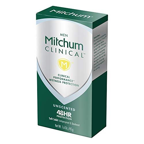 Mitchum Men Clinical Soft Solid Antiperspirant Deodorant, Unscented, 1.6 oz Avelisse