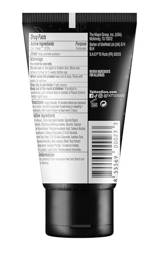 Tattoo Goo Zinc Oxide Mineral Sunscreen SPF 30 – Broad Spectrum UVA/UVB Protection, Tattoo Fade Shield, Non-Greasy, Fragrance-Free, 2 fl oz - görsel 16