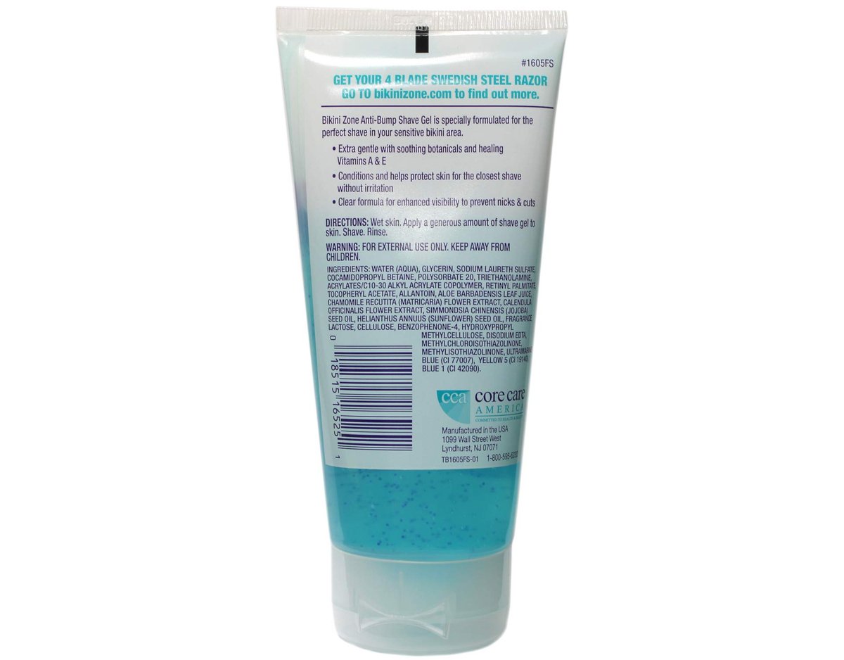 Bikini Zone Shave Gel Anti-Bumps - 4 Ounce (Pack of 2) for Bikini Area Avelisse