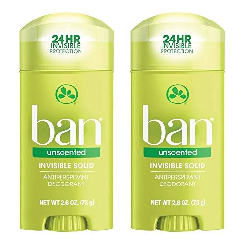 Ban Anti-Perspirant Deodorant Invisible Solid Unscented - 2.6 oz (Pack of 2) | Long-Lasting Odor & Wetness Protection - görsel 2