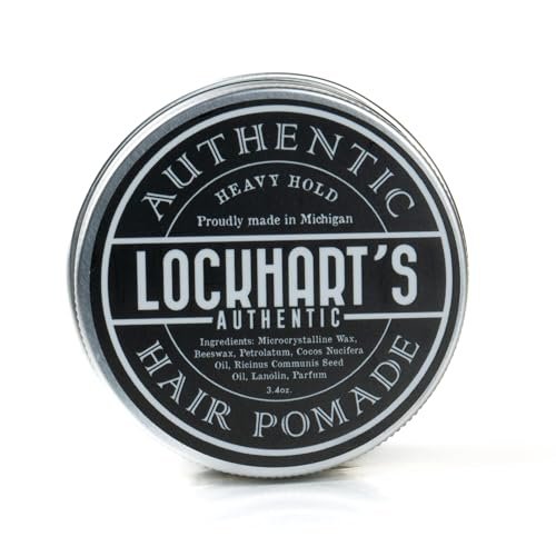 Lockhart's Heavy Hold Pomade - World's Strongest Oil Based Pomade for Men, Humidity & Sweat Proof, Low Shine, Coco Vanilla Scent, 3.4 oz - görsel 12