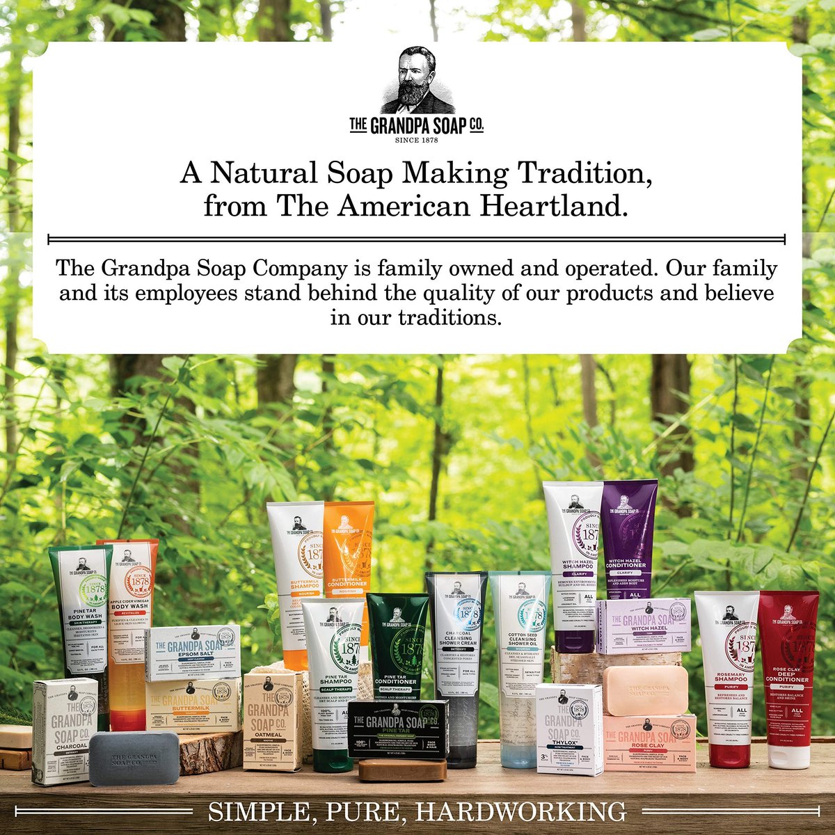 The Grandpa Soap Company Pine Tar Bar Soap – 3-Pack, 4.25 oz Each – Original Wonder Soap for Cleansing, Deodorizing & Moisturizing - görsel 14