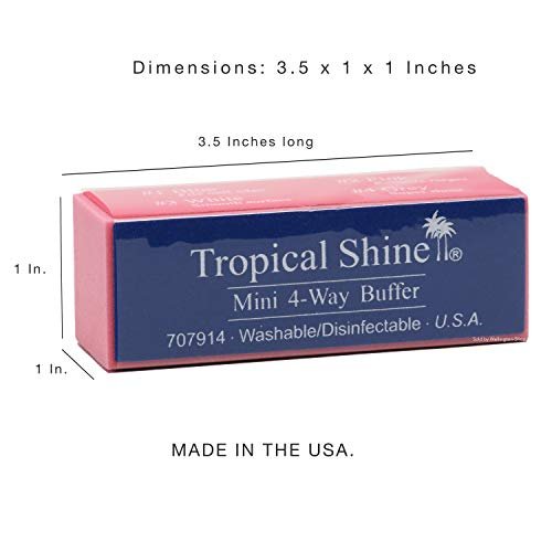 Tropical Shine Mini 4 Way Nail Buffer Block – 2 Pack for Shaping, Smoothing, and Polishing Natural & Acrylic Nails - görsel 10
