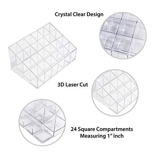 Super Z Outlet Transparent Acrylic Cosmetic Makeup Organizer – Clear Case Display Rack for Lipstick, Brushes, Bottles & More - görsel 16