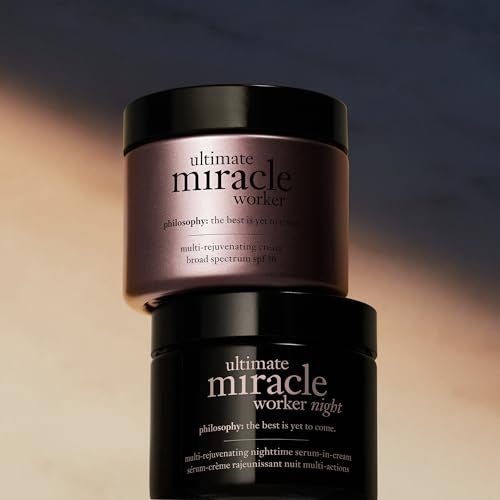 philosophy ultimate miracle worker multi-rejuvenating nighttime serum-in-cream face moisturizer with retinol - targets all major signs of aging including fine lines & wrinkles - 2 fl oz Avelisse