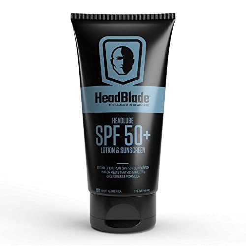 HeadBlade HeadLube SPF 50 Men's Lotion and Sunscreen - No Greasiness, Sweat Resistant, Formulated for Face, Body & Scalps - Water Resistant for 80 Minutes, 5 fl oz - görsel 10